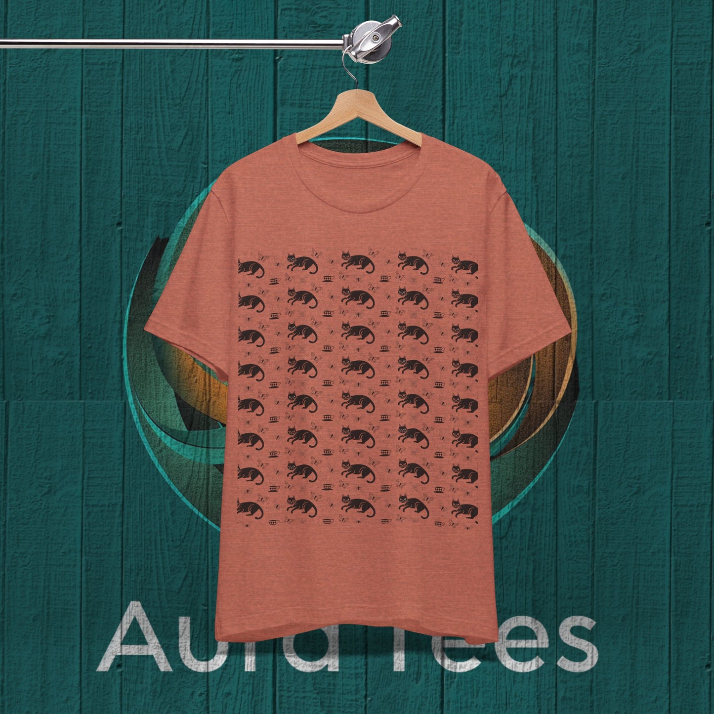 cat TEA pattern cat tee