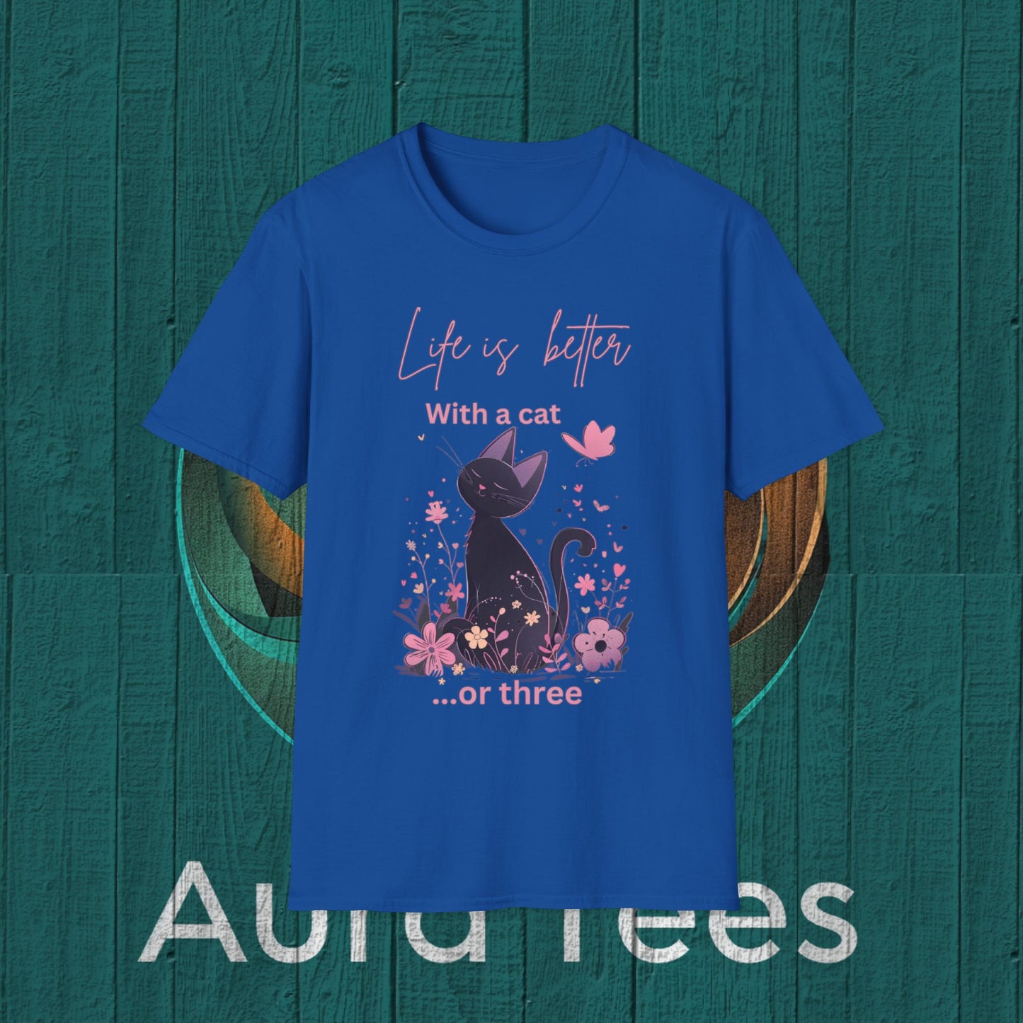 life is better cat tee