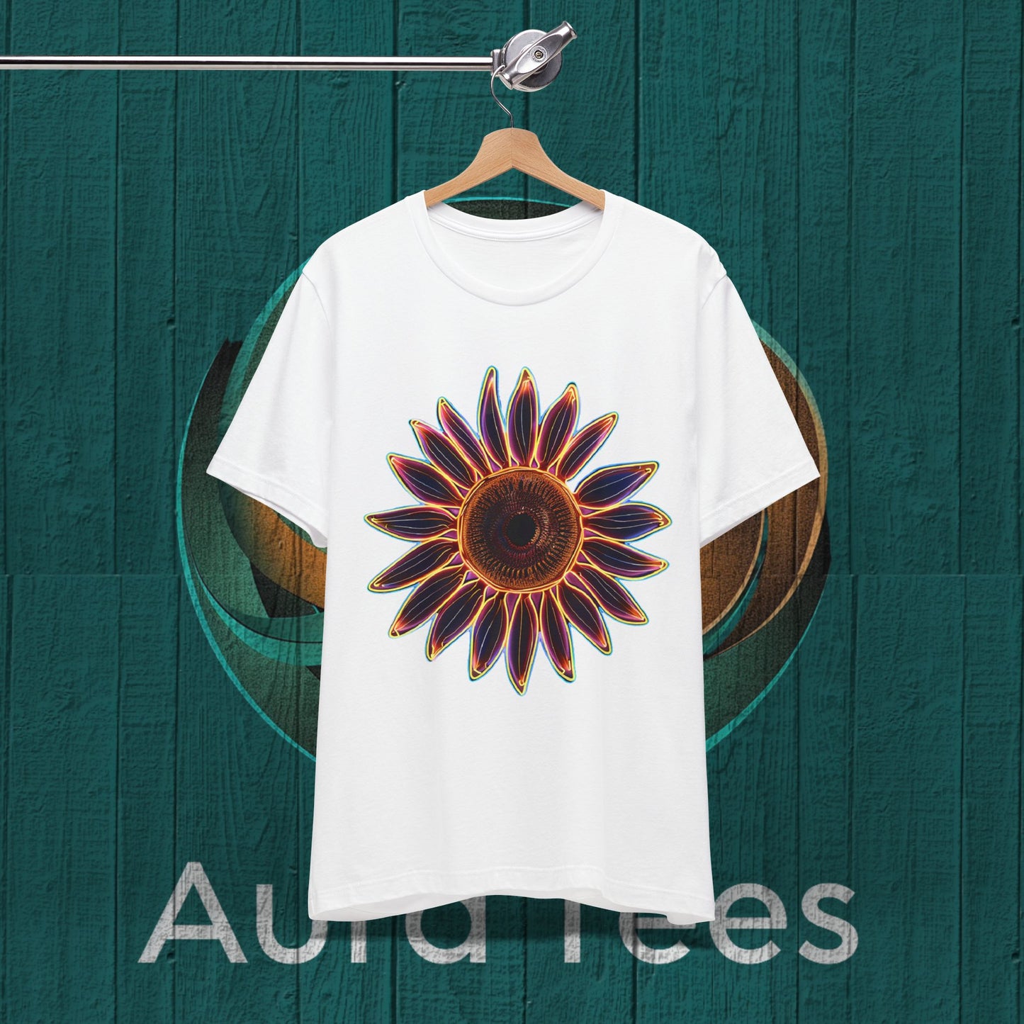 large neon sunflower tee