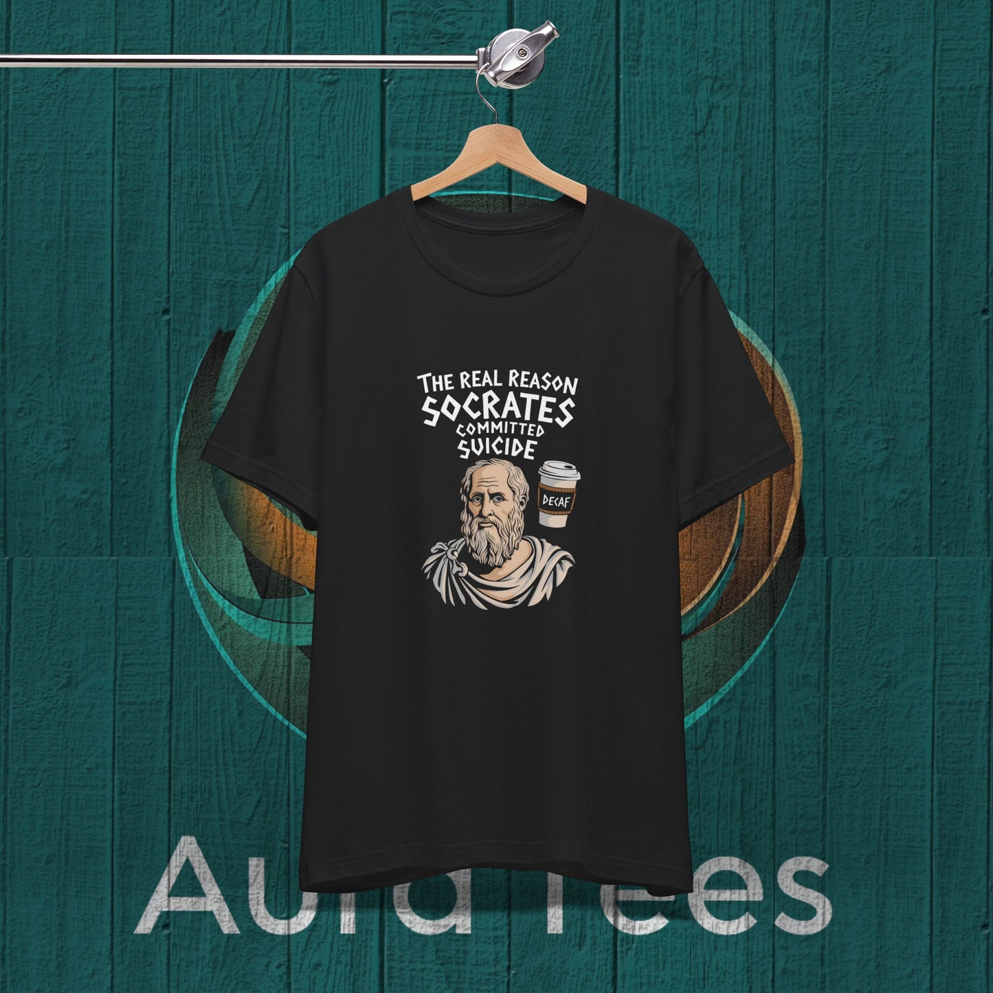 socrates decaf coffee tee