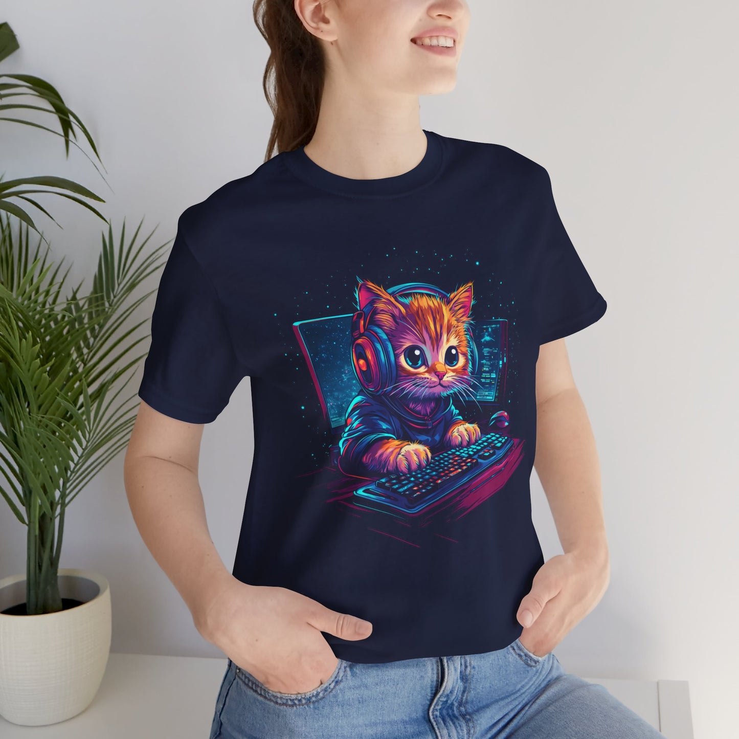 Cat gamer tee