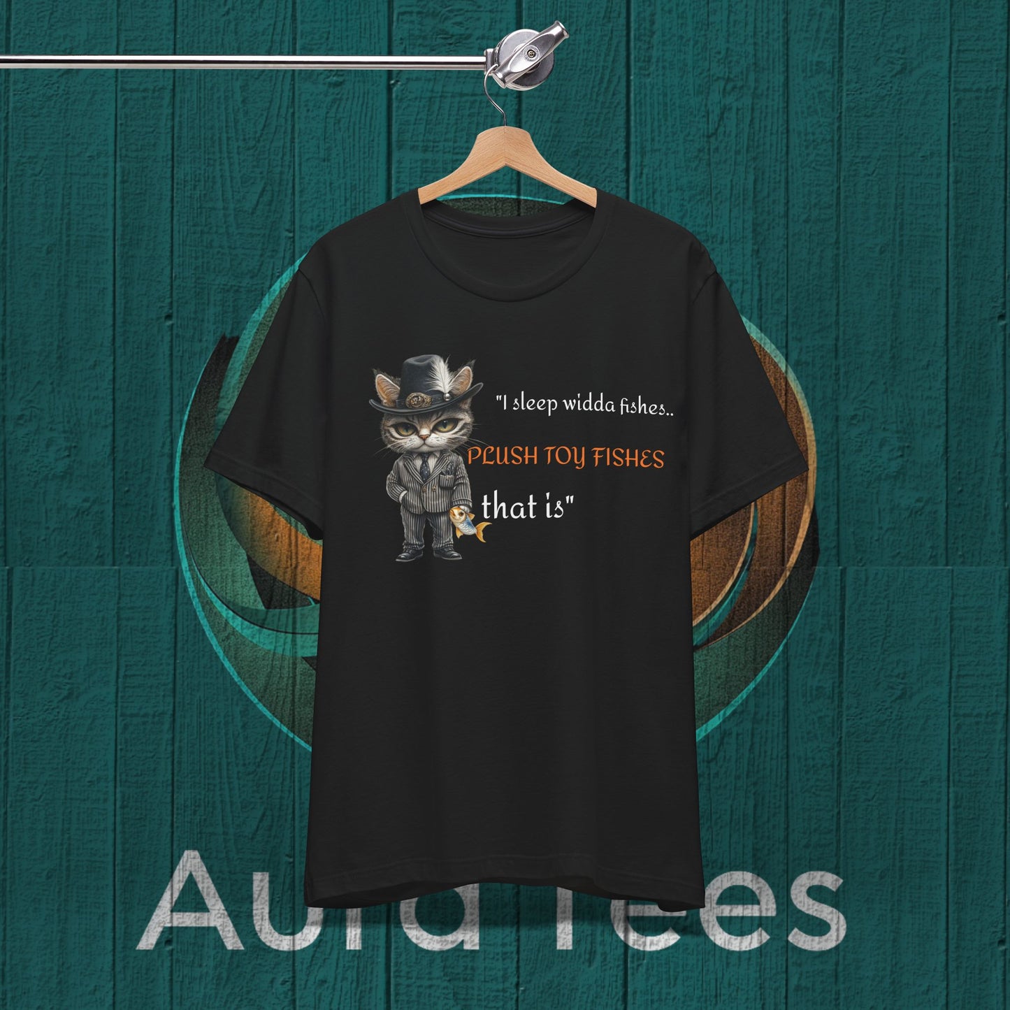cat mafiso plush fishes tee