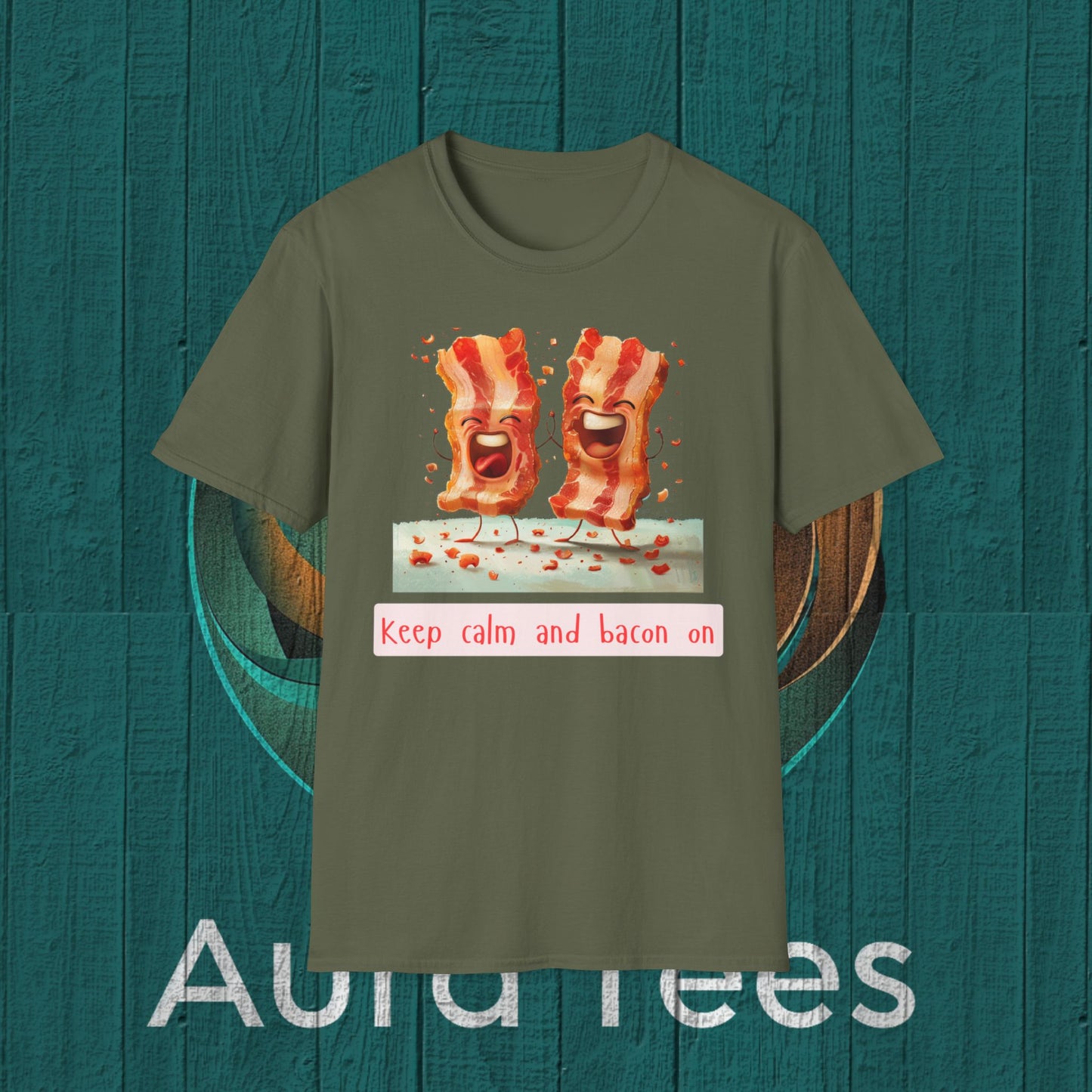 keep calm bacon humour tee