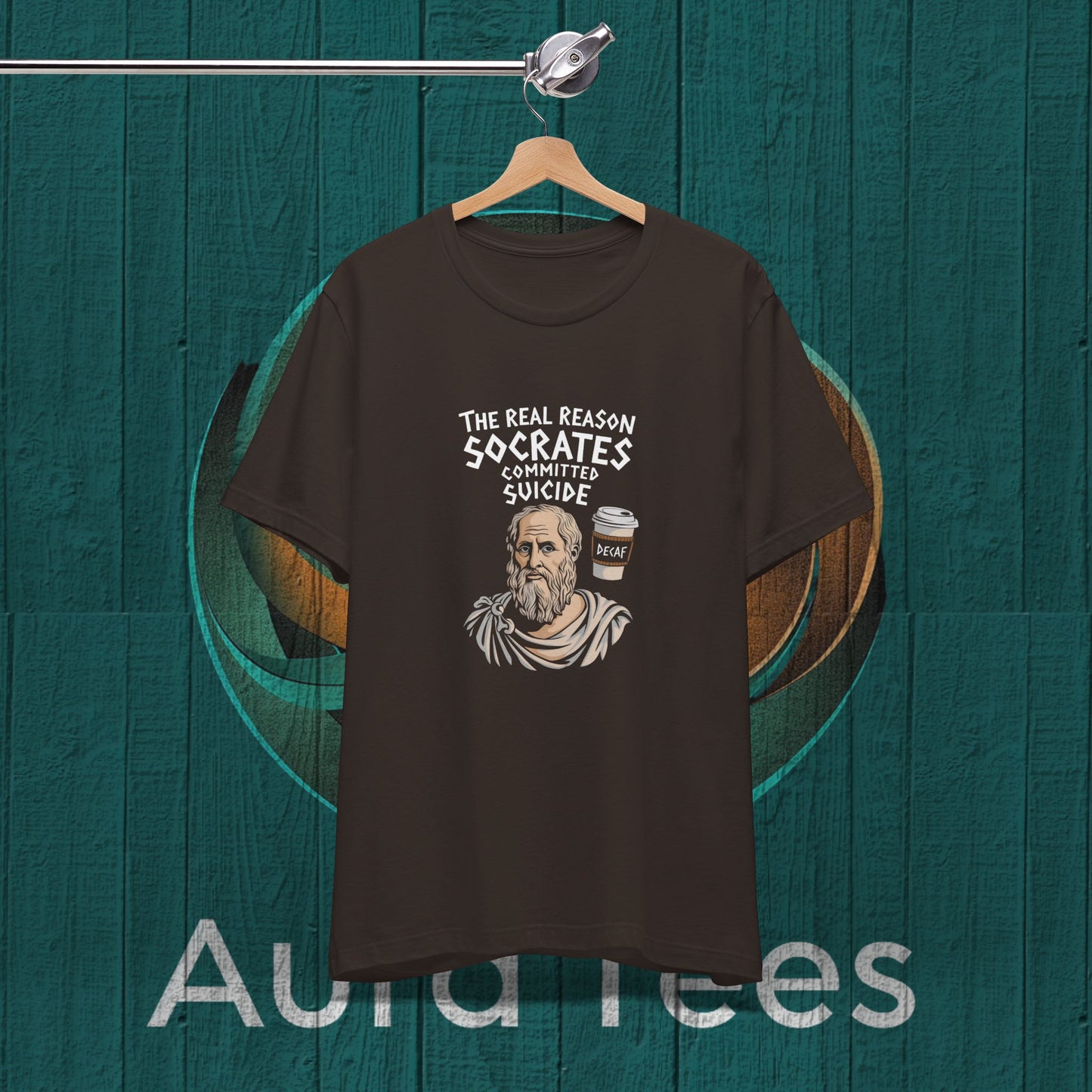 socrates decaf coffee tee
