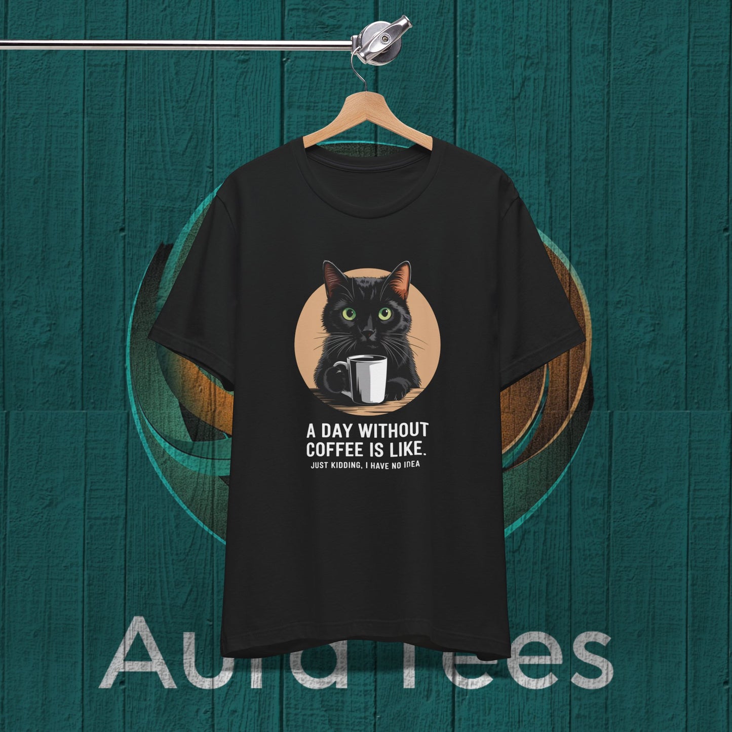 cat no coffee tee
