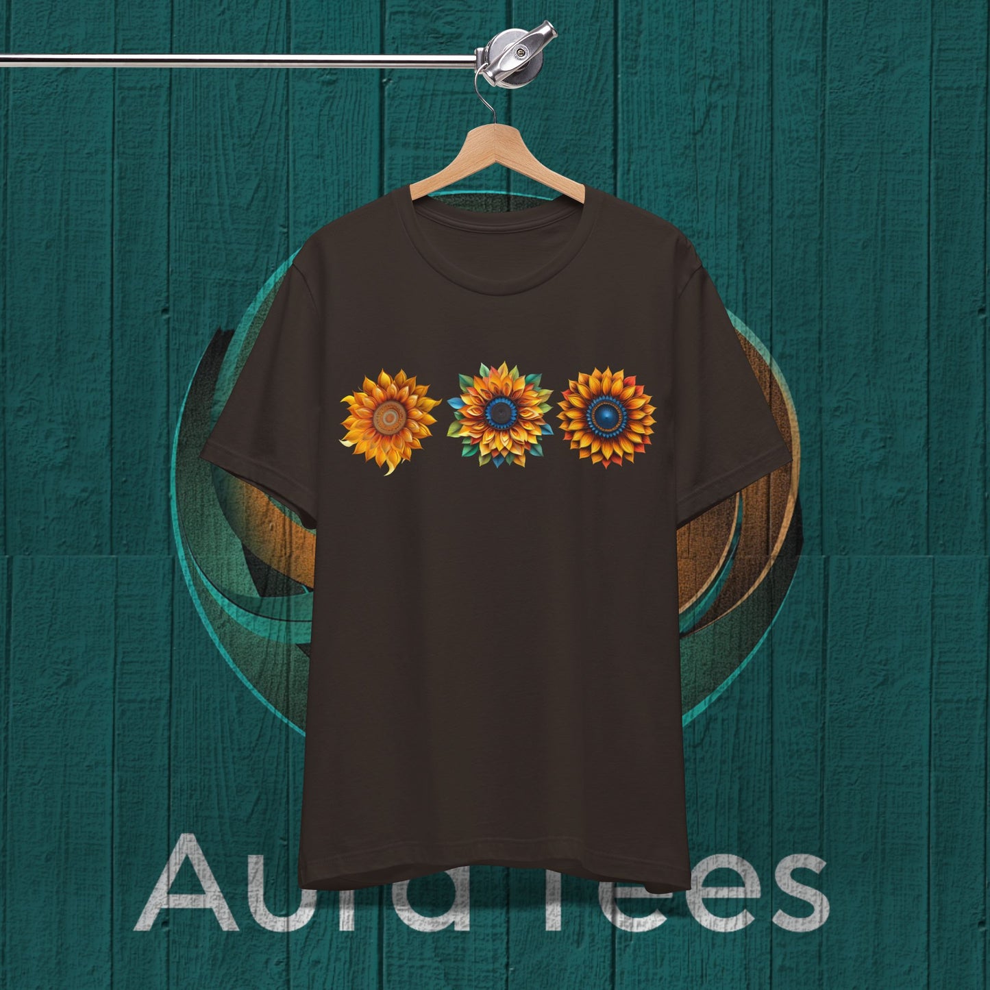 three sunflower paper quill tee