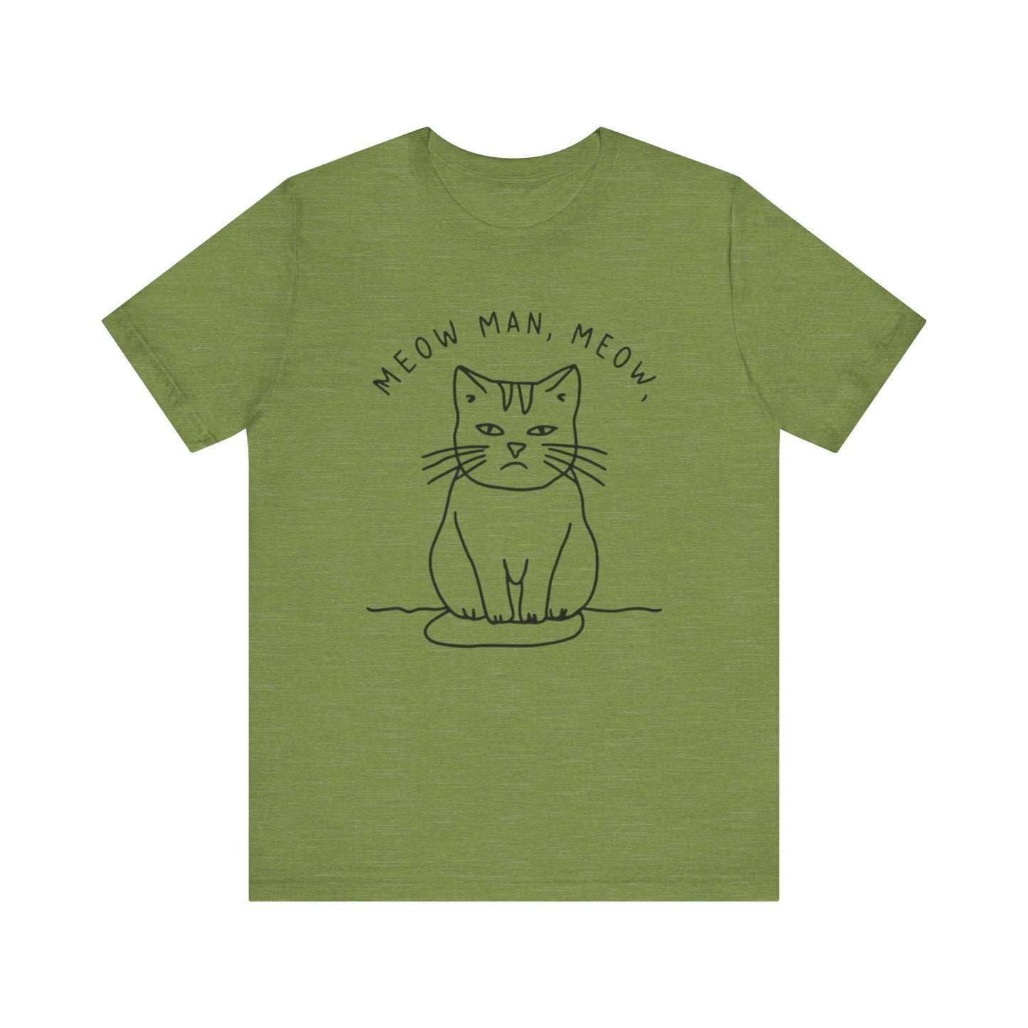 meow man cat spoof tee