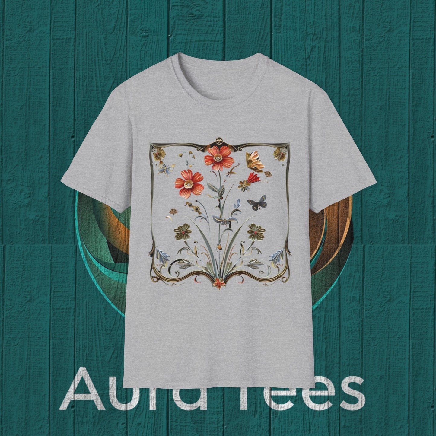 paper quill wild flowers tee