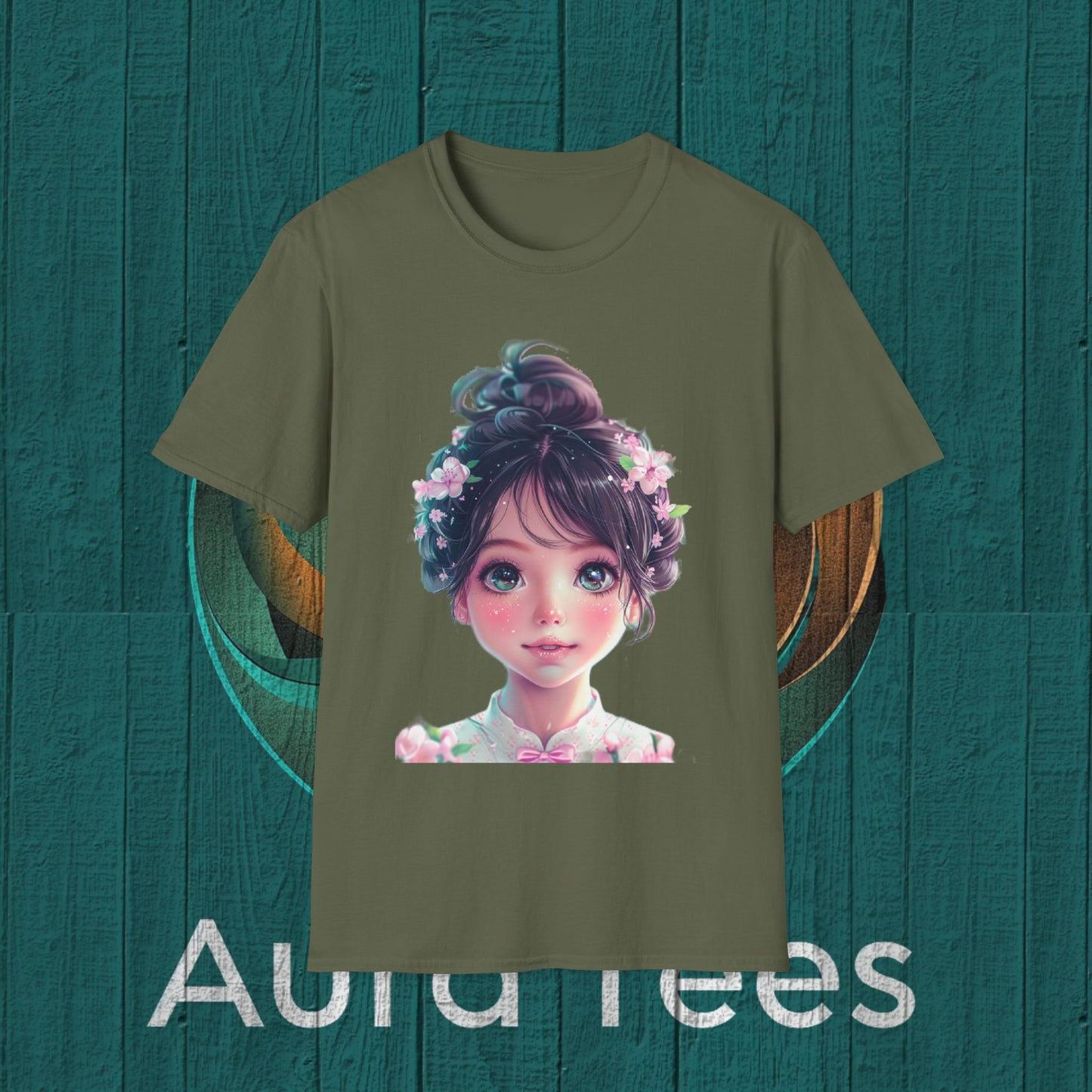 niji cute bishoujo with blossoms tee