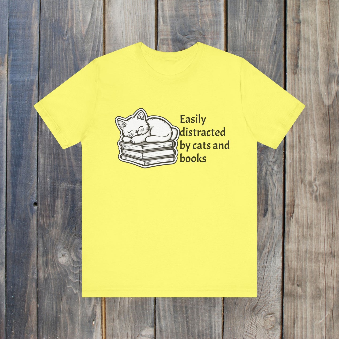 cats and books tee