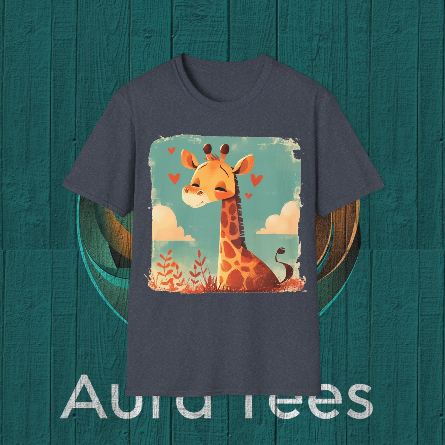 giraffe childs wallpaper tee