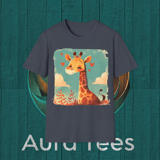 giraffe childs wallpaper tee