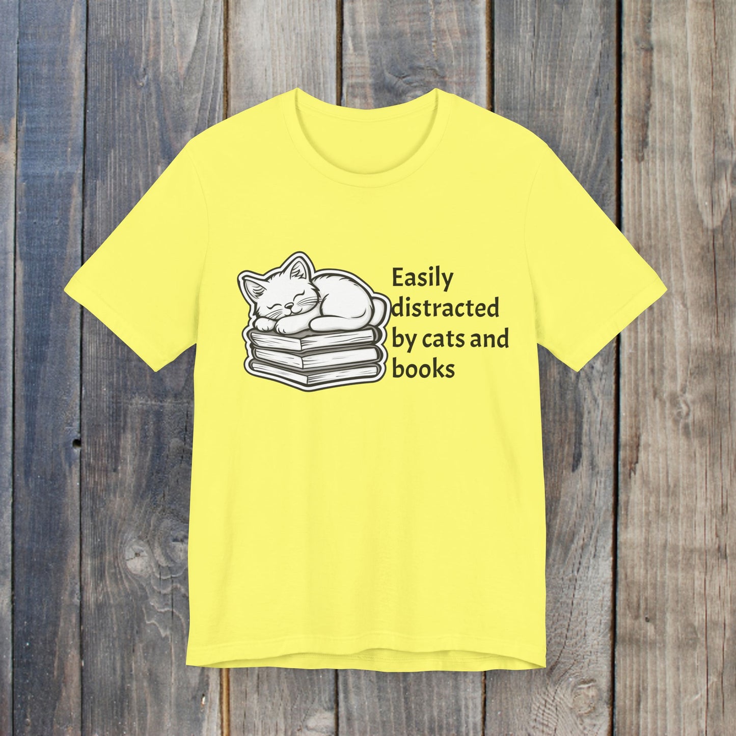 cats and books tee