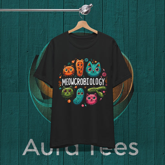 meowcrobiology cat pun tee