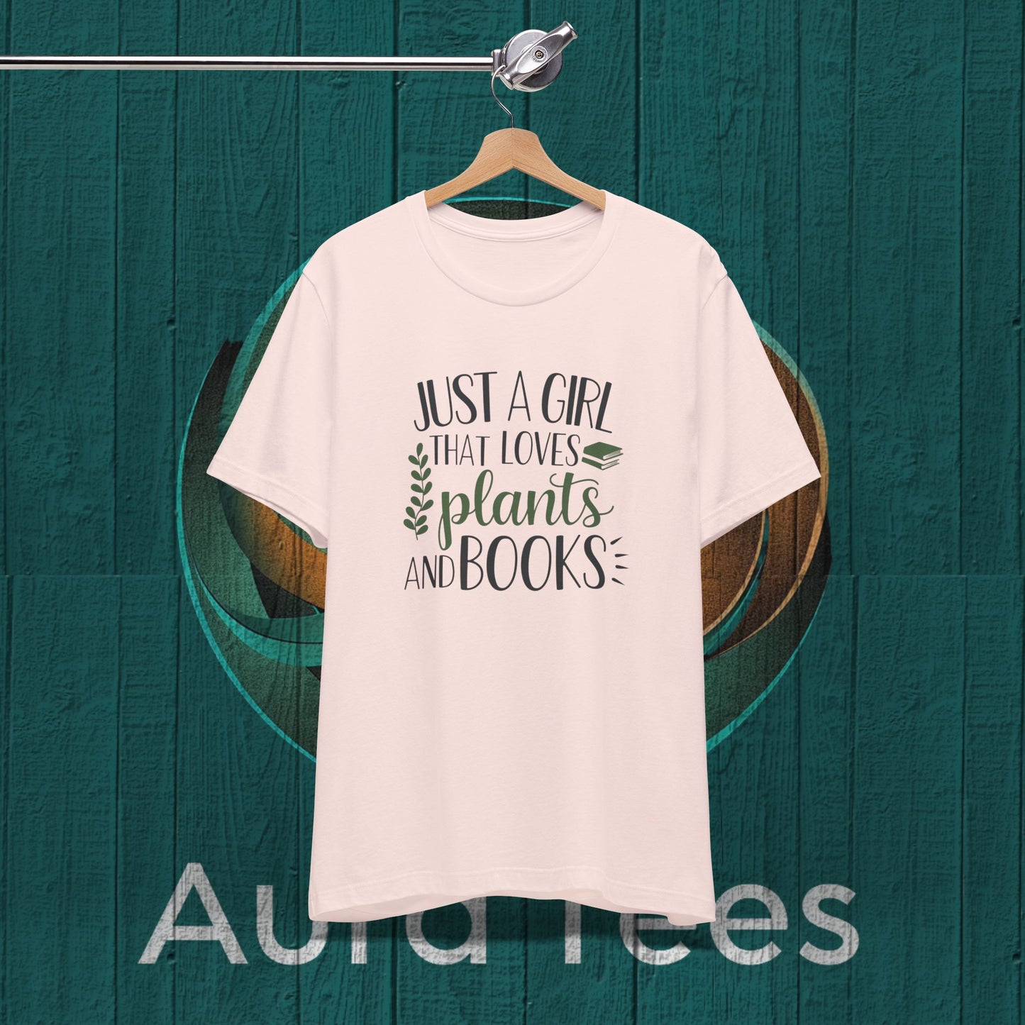 just a girl plants books tee
