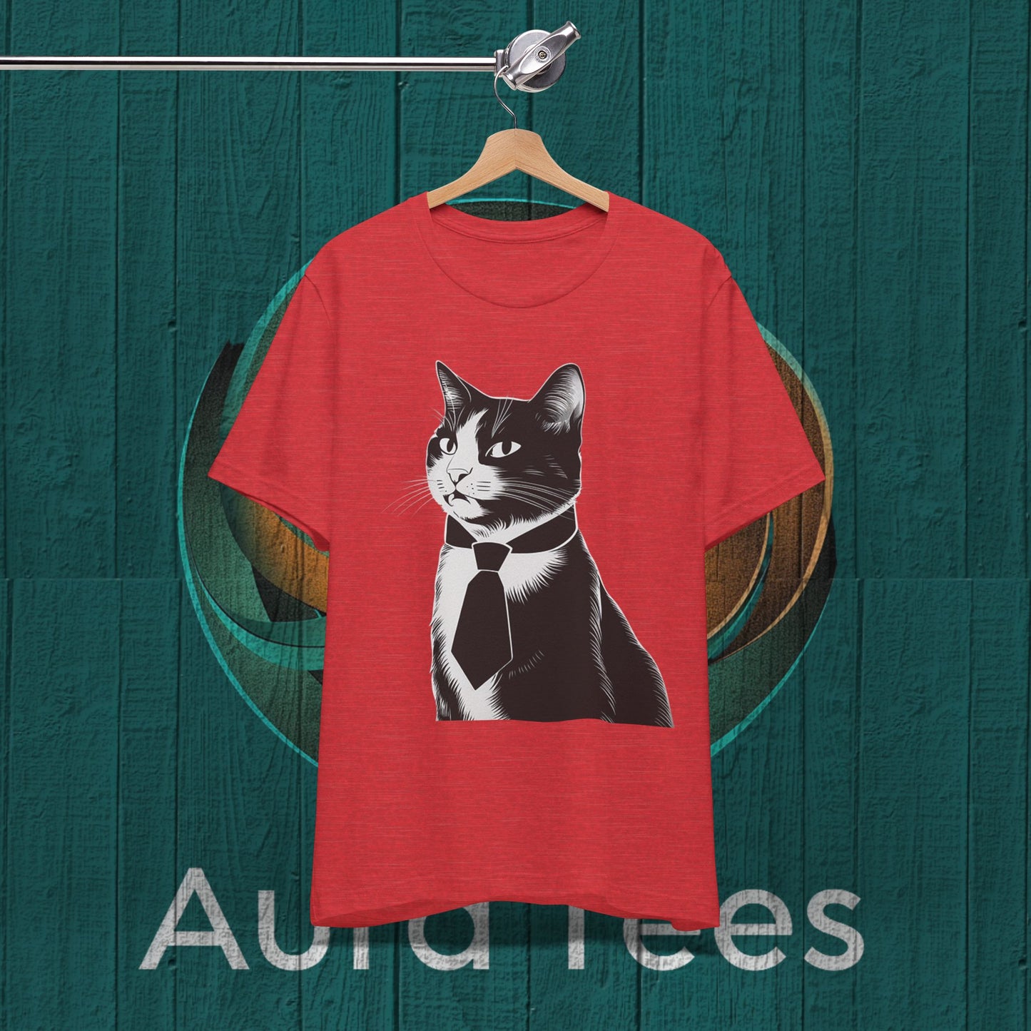 cat in tie tee
