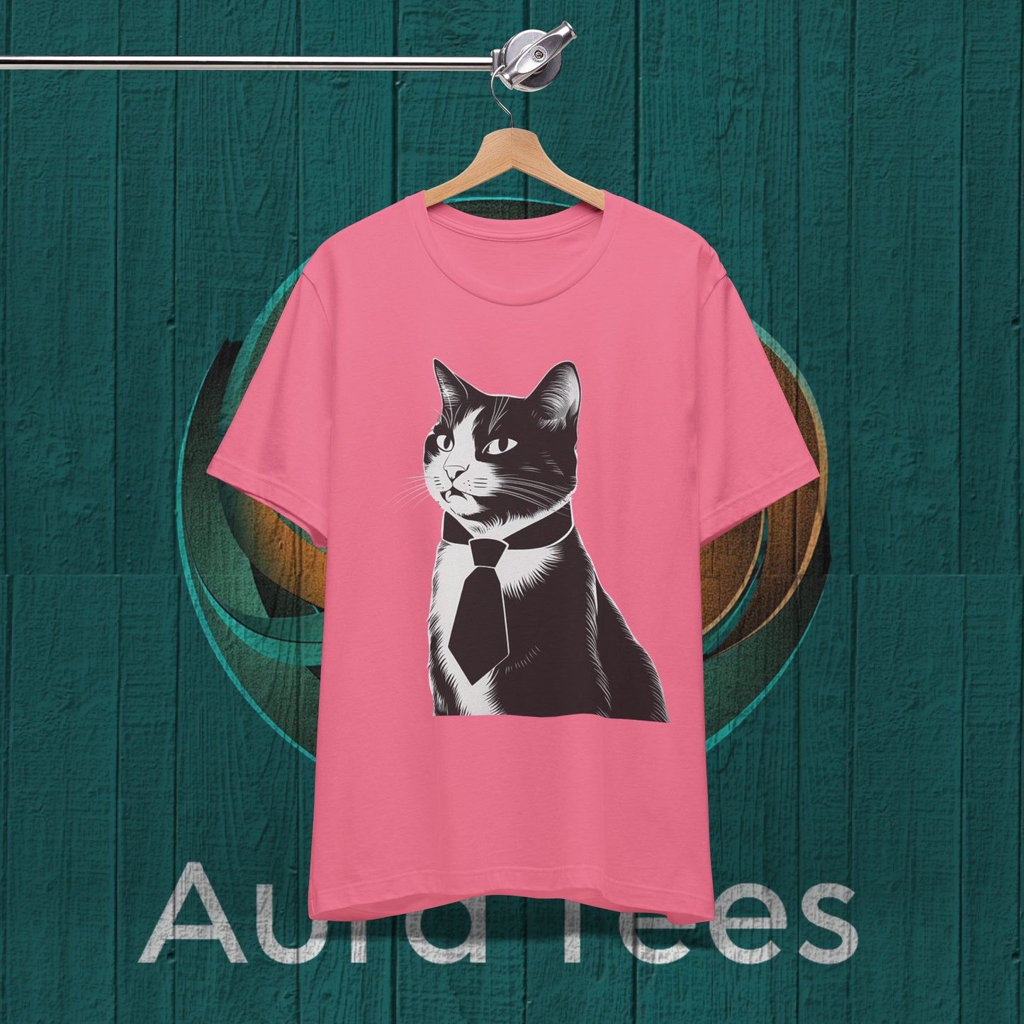 cat in tie tee