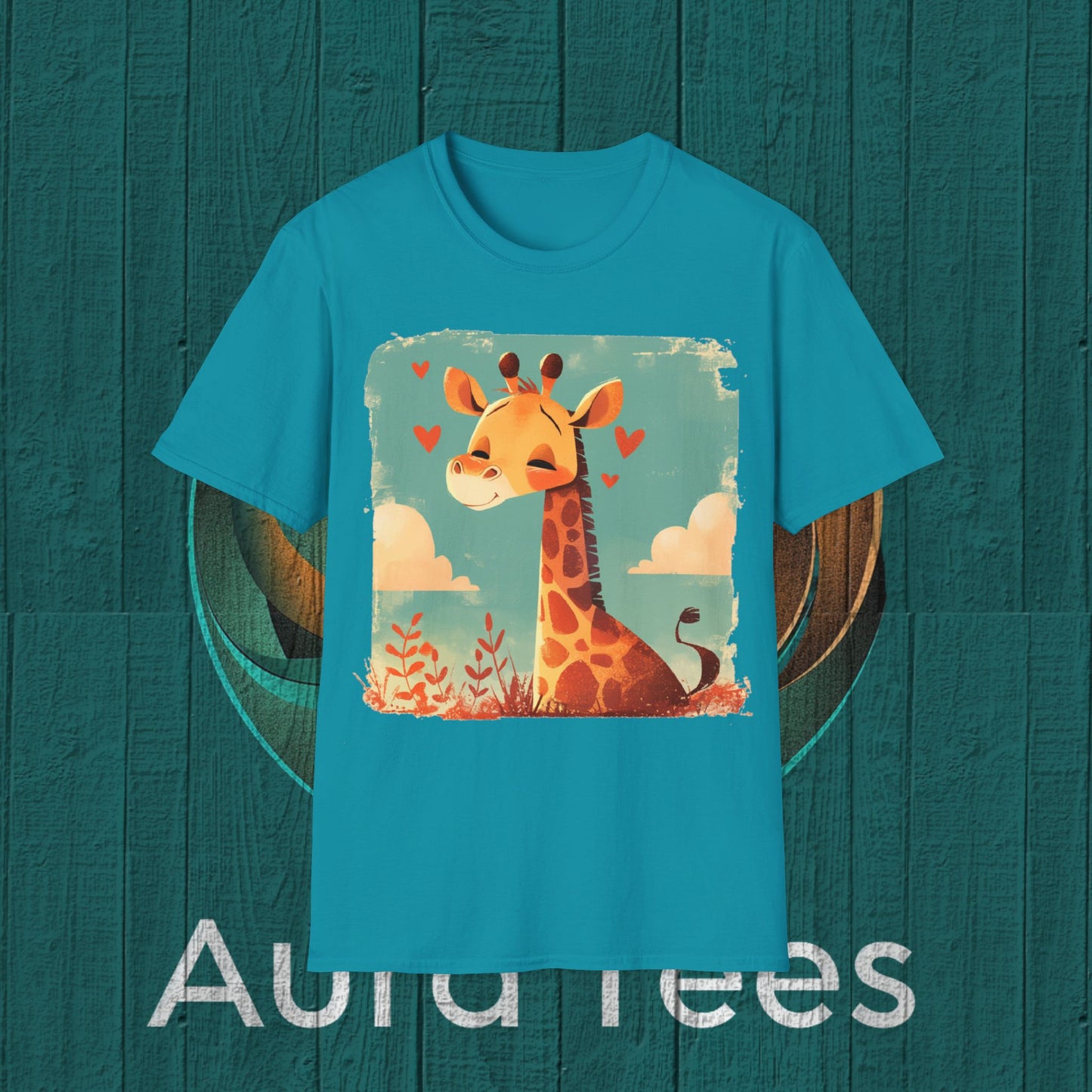 giraffe childs wallpaper tee