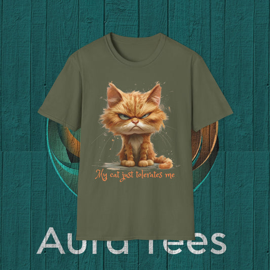 my cat just tolerates me tee