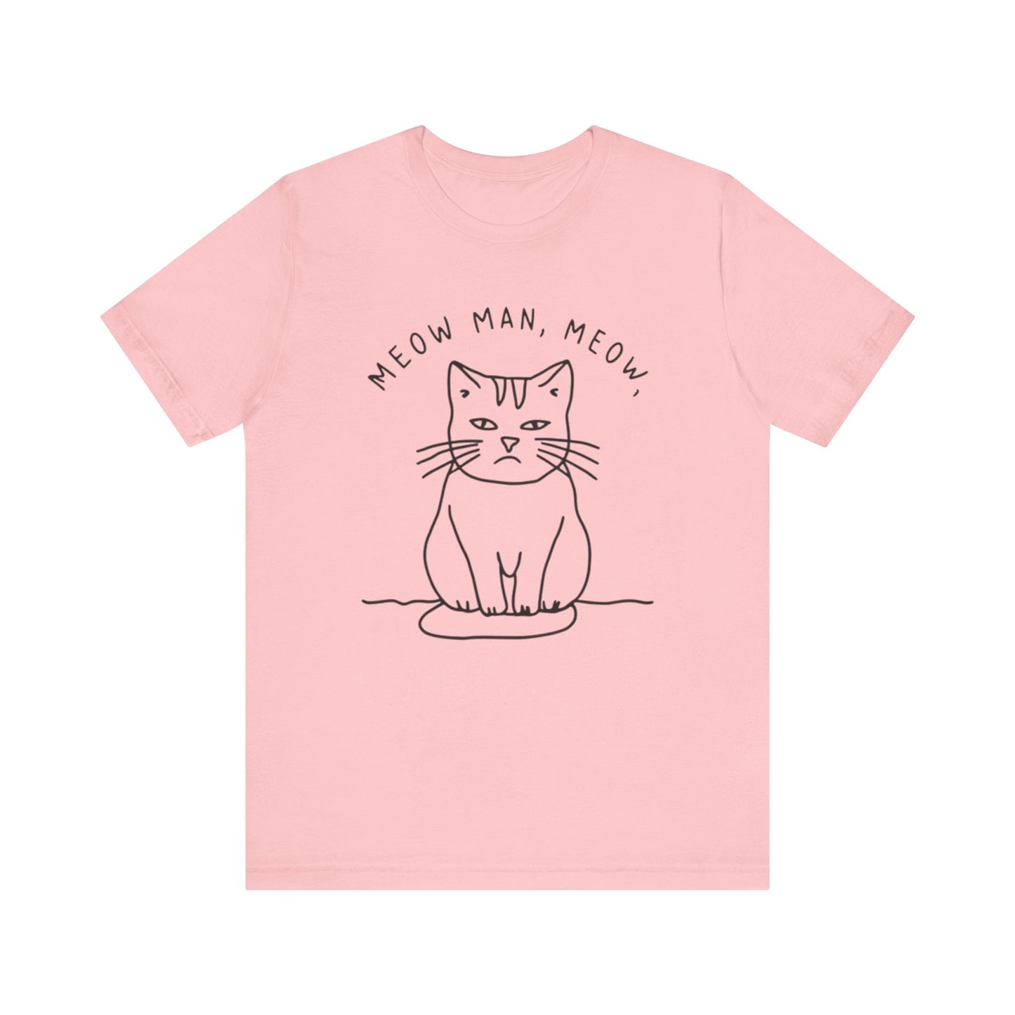 meow man cat spoof tee