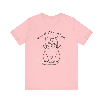 meow man cat spoof tee